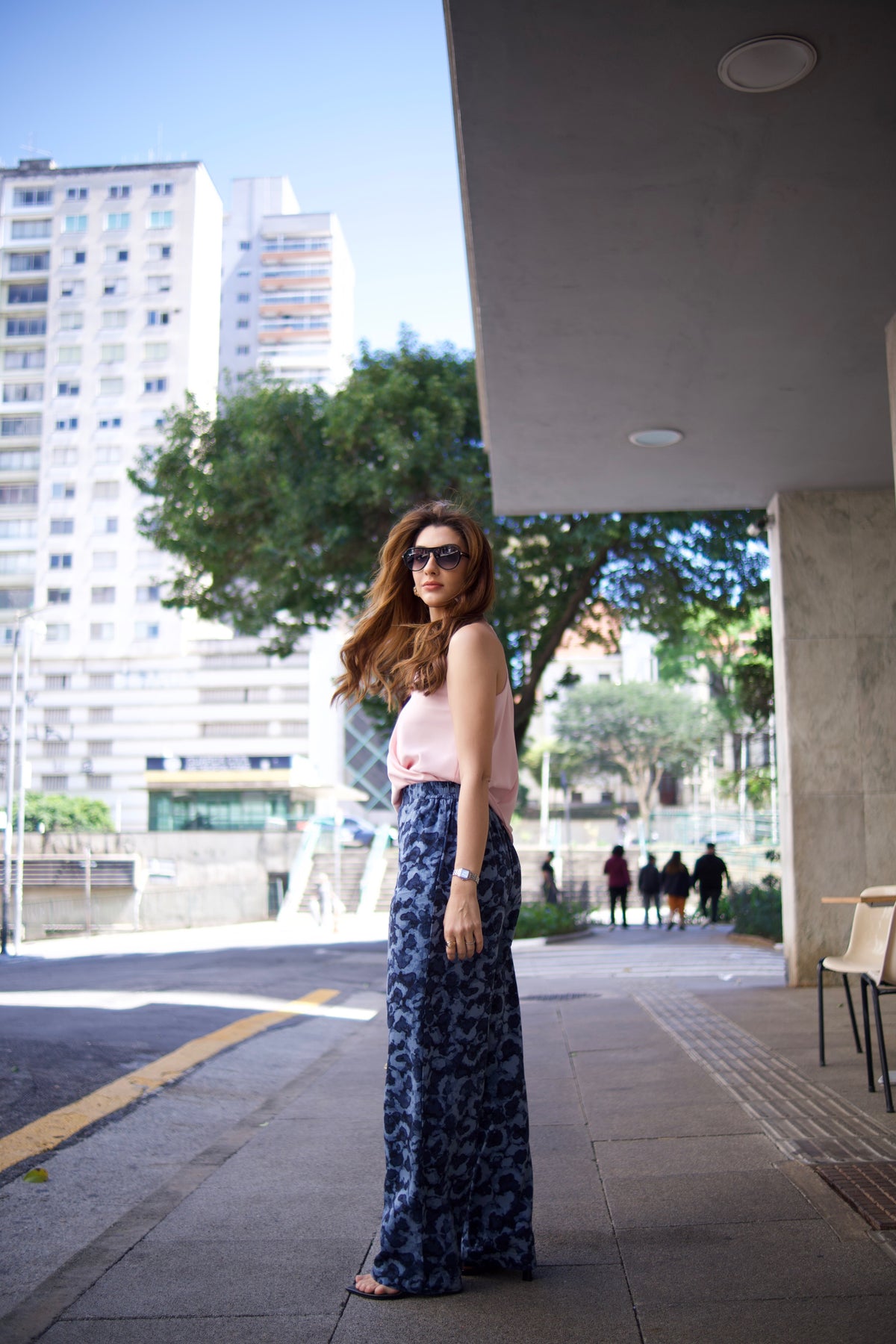 Calça Reta Estampada
